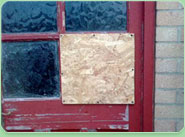 boarded up Burntwood